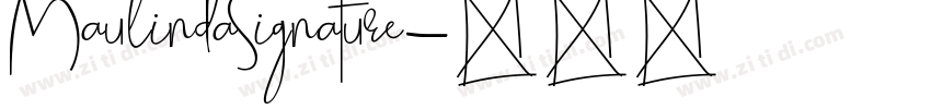 MaulindaSignature字体转换