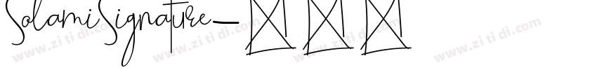 SolamiSignature字体转换