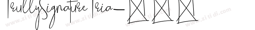 TrullySignatureTria字体转换