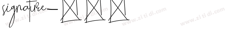 signature字体转换