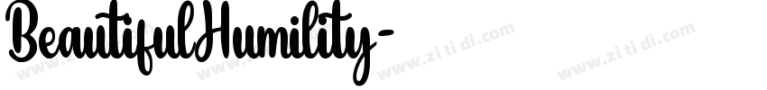 BeautifulHumility字体转换