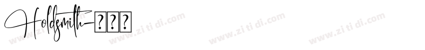 Holdsmith字体转换