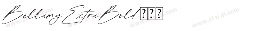 BellamyExtraBold字体转换
