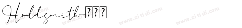 Holdsmith字体转换
