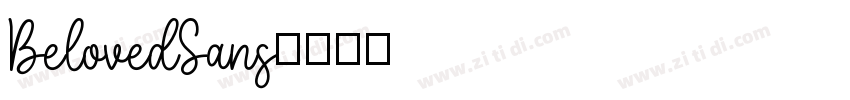 BelovedSans字体转换