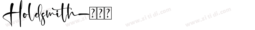 Holdsmith字体转换