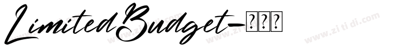 LimitedBudget字体转换