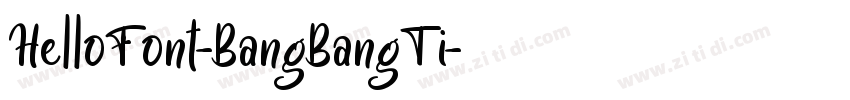 HelloFont-BangBangTi字体转换