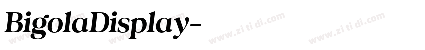 BigolaDisplay字体转换