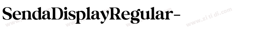 SendaDisplayRegular字体转换