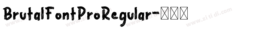 BrutalFontProRegular字体转换