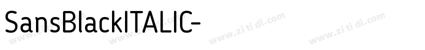 SansBlackITALIC字体转换