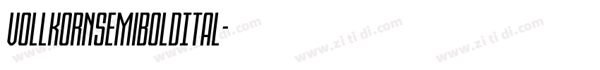 VollkornSemiBoldItal字体转换