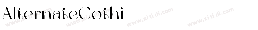 AlternateGothi字体转换