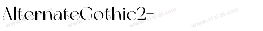 AlternateGothic2字体转换