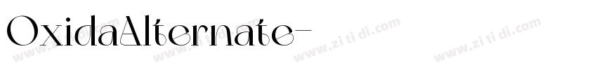 OxidaAlternate字体转换