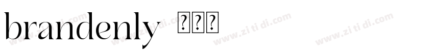 brandenly字体转换