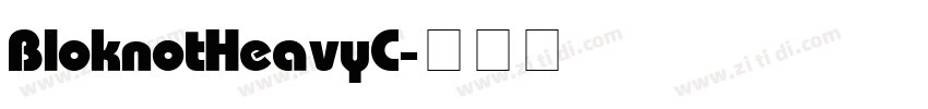 BloknotHeavyC字体转换