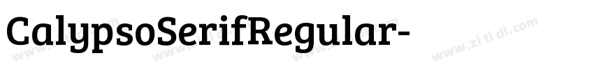 CalypsoSerifRegular字体转换