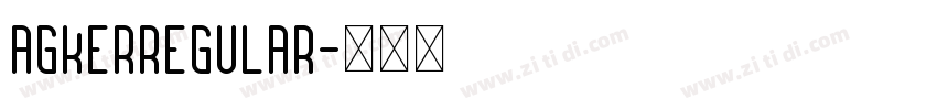 AgkerRegular字体转换