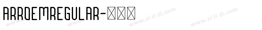 ArroemRegular字体转换