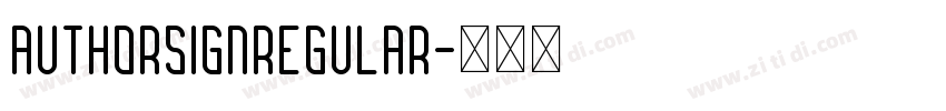 AuthorsignRegular字体转换