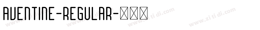 Aventine-Regular字体转换