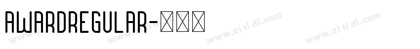 AwardRegular字体转换