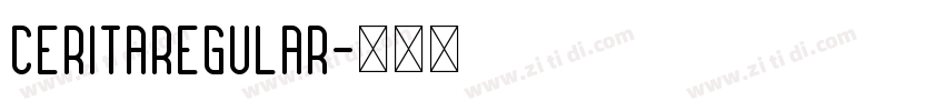 CeritaRegular字体转换