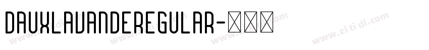 DauxLavandeRegular字体转换