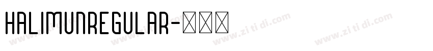 HalimunRegular字体转换