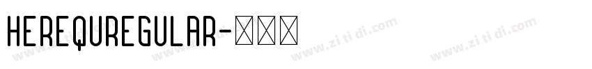 HerequRegular字体转换