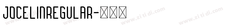 JocelinRegular字体转换