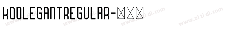 KoolegantRegular字体转换