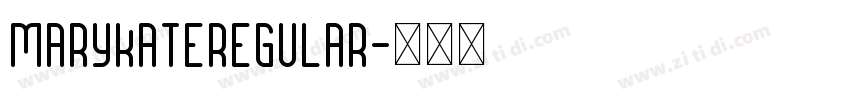 MarykateRegular字体转换