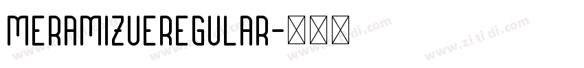 MeramizueRegular字体转换