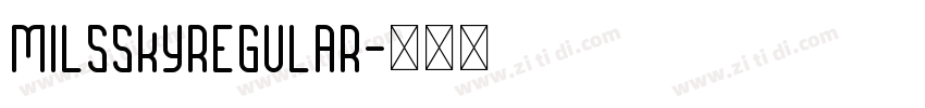 MilsskyRegular字体转换