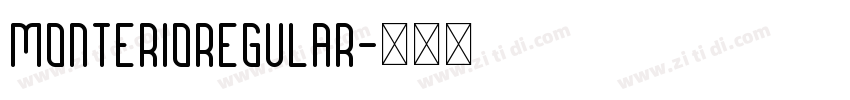 MonterioRegular字体转换