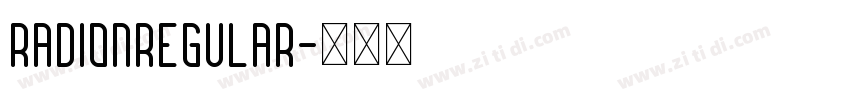 RadionRegular字体转换