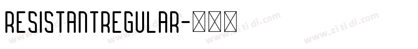 ResistantRegular字体转换