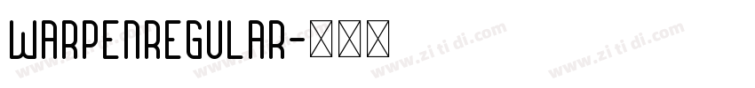 WarpenRegular字体转换