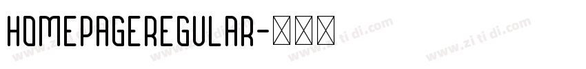homepageRegular字体转换