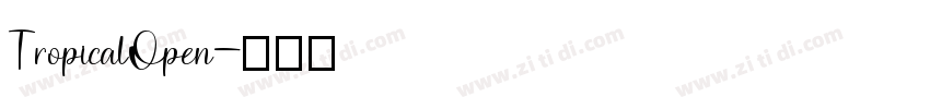 TropicalOpen字体转换