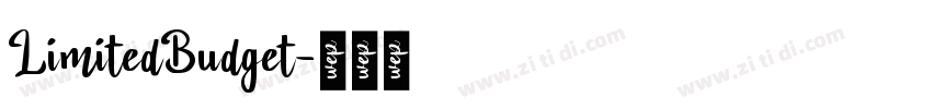 LimitedBudget字体转换