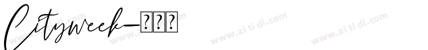 Cityweek字体转换