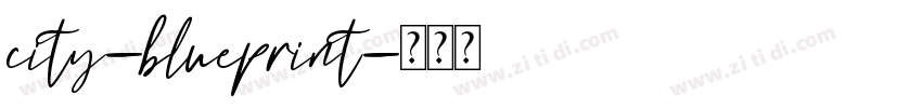 city-blueprint字体转换