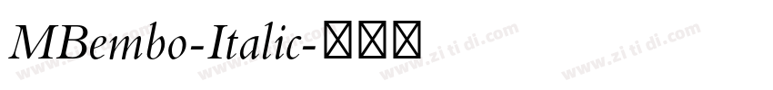 MBembo-Italic字体转换