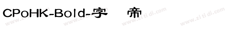 CPoHK-Bold字体转换