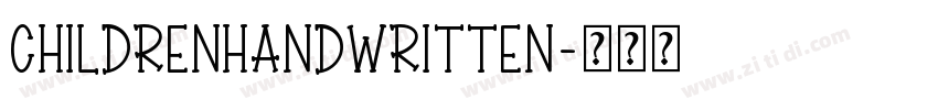 ChildrenHandwritten字体转换