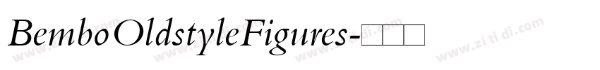 BemboOldstyleFigures字体转换